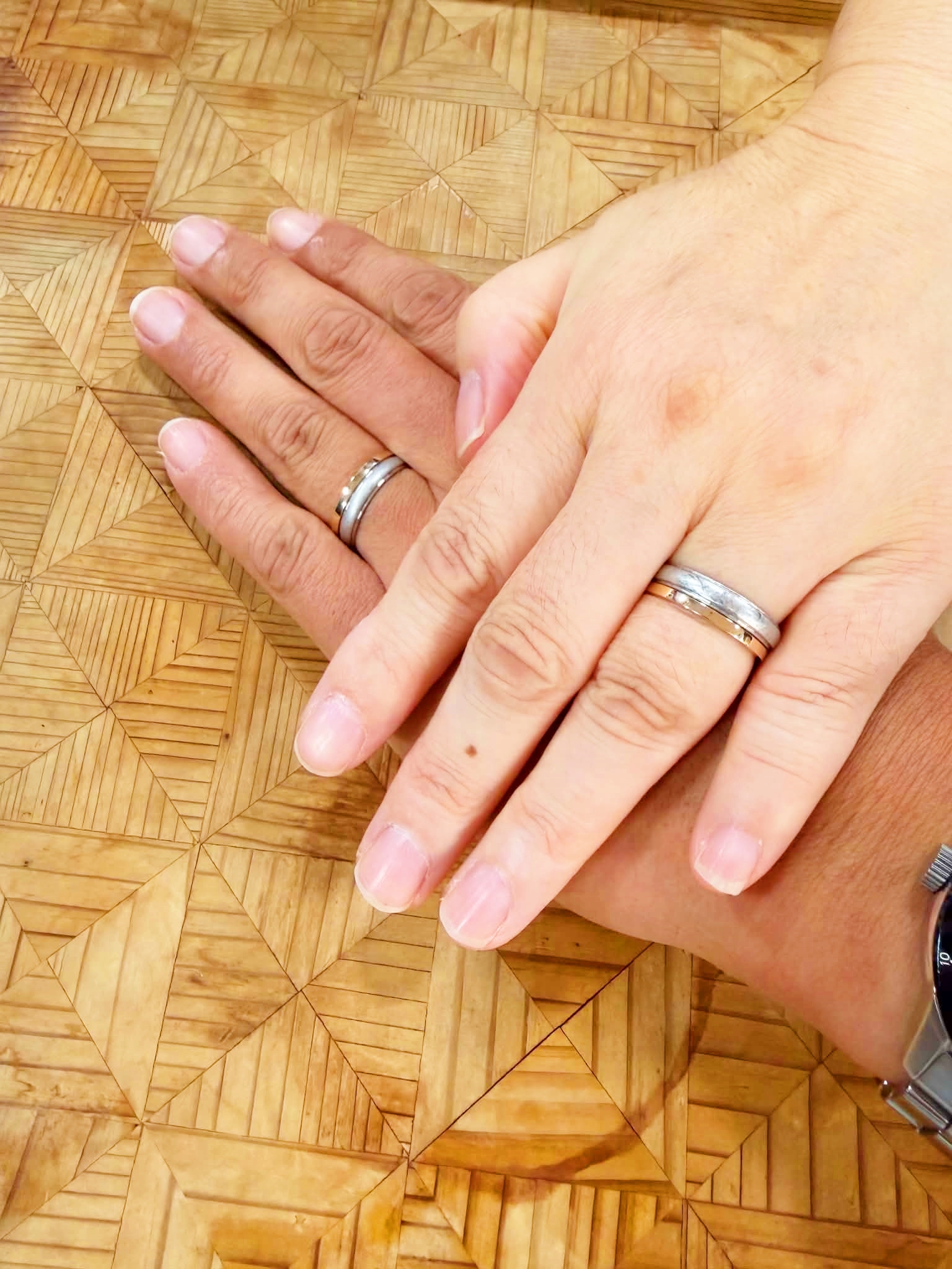 結婚25周年のペアリング